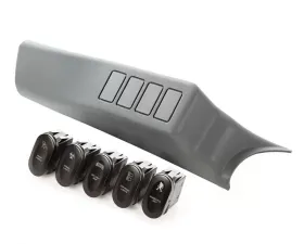 Rugged Ridge Switch Pod Kit, A-Pillar, 4 Etched Switches, LHD; 07-10 Wrangler JK Jeep Wrangler 2007-2010