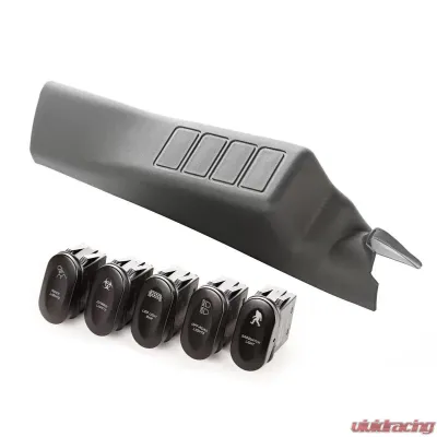 Rugged Ridge Switch Pod Kit, A-Pillar, 4 Etched Switches, LHD; 11-18 Wrangler JK Jeep Wrangler 2011-2018 - 17235.71