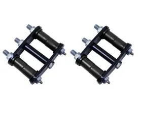 Rugged Ridge Suspension Leaf Spring Shackle Kit, Rear, HD, Greaseable; 76-86 CJ Jeep