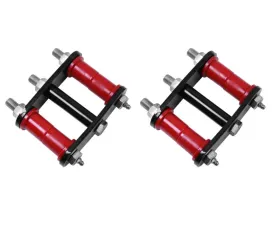 Rugged Ridge Suspension Leaf Spring Shackle Kit, Rear, HD, Greaseable; 76-86 CJ Jeep