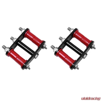 Rugged Ridge Suspension Leaf Spring Shackle Kit, Rear, HD, Greaseable; 76-86 CJ Jeep - 18265.12