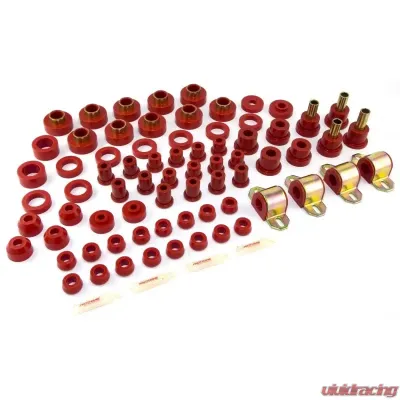 Rugged Ridge This red polyurethane bushing kit from Prothane fits 80-86 Jeep CJ models. Jeep - 18350.03