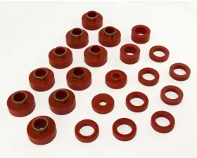 Body Mount Kit, Red, 22 Pieces, 1980-1986 CJ7 by Rugged Ridge Jeep CJ-7 1980-1986
