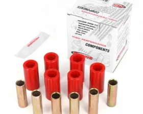 Rugged Ridge Suspension Leaf Spring Bushing Kit, Red; 55-75 Jeep CJ5/CJ6 Jeep