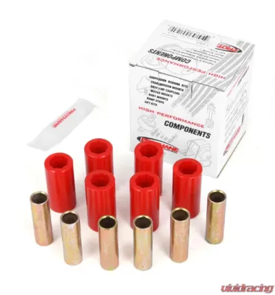 Rugged Ridge Suspension Leaf Spring Bushing Kit, Red; 55-75 Jeep CJ5/CJ6 Jeep - 18364.01