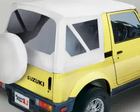 Rugged Ridge Soft Top, White Denim, Clear Windows; 86-95 Suzuki Samurai Hyundai Elantra 2003