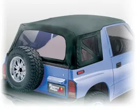Rugged Ridge Soft Top, Black Denim, Clear Windows; 88-94 Suzuki Sidekicks Chevrolet Tracker 1989-1991
