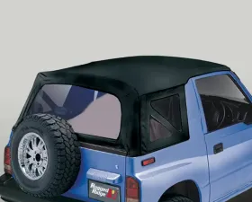 Rugged Ridge Soft Top, Black Denim, Clear Windows; 95-98 Suzuki Sidekicks