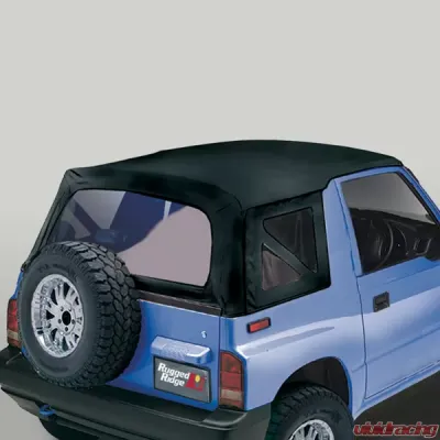 Rugged Ridge Soft Top, Black Denim, Clear Windows; 95-98 Suzuki Sidekicks - 53703.15