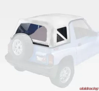 Rugged Ridge XHD Soft Top, White Denim, Clear; 88-94 Suzuki Sidekick/Geo Tracker Chevrolet Tracker 1989-1991 - 53722.52