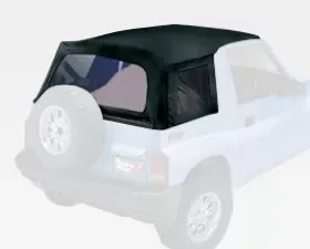 Rugged Ridge XHD Soft Top, Black Denim, Clear Windows; 95-98 Suzuki Sidekicks