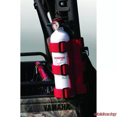 Rugged Ridge Fire Extinguisher Holder, Red, 1 Inch - 3 Inch Tubes/Roll Cages Jeep - 63305.20