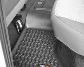 Rugged Ridge All Terrain Floor Liner, Rear, Black; 02-18 Ram 1500-3500 Quad