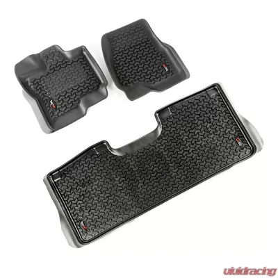 Rugged Ridge All Terrain Floor Liner Kit, Black; 15-18 Ford F-150 Ford - 82987.05