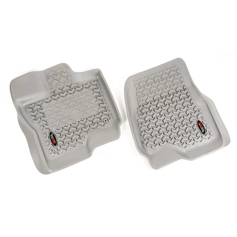 Rugged Ridge Floor Liner, Front; Gray, 2015-2020 Ford F-150/Raptor/Extended/Super Crew Cab Ford - 84902.33