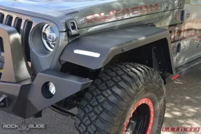 Rock Slide Engineering Front Fender Flares w/o OEM LED Light Package Jeep Wrangler JL 2018-2020 - AC-FF-101-F-JLA