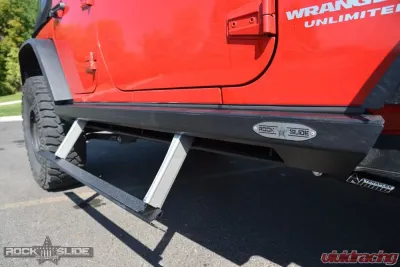 Rock Slide Engineering Step-Slider Skid Plate Kit Jeep Wrangler JK 4 Door 2007-2018 - AX-SS-SP-JK4