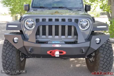 Rock Slide Engineering Full Rigid Series Front Bumper w/ Winch Plate Jeep Wrangler JL | Gladiator 2018-2020 - FB-F-100-JL