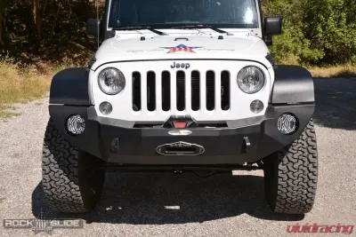 Rock-Slide Engineering RIGID FULL FRONT BUMPER / NO BULLBAR / WITH WINCH PLATE Jeep Wrangler 2007-2018 - FB-F-101-JK