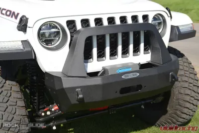 Rock Slide Engineering Complete Winch Plate Rigid Series Shorty Front Bumper Jeep Wrangler JL 2018-2020 - FB-S-100-JL