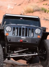 Rock-Slide Engineering RIGID SHORTY FRONT BUMPER / NO BULLBAR / WITH WINCH PLATE Jeep Wrangler 2007-2018                                     - FB-S-101-JK - Image 4