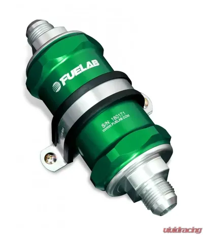 Fuelab Green 6AN In-Out 6 Micron Standard 818 In-Line Fuel Filter - 81831-6