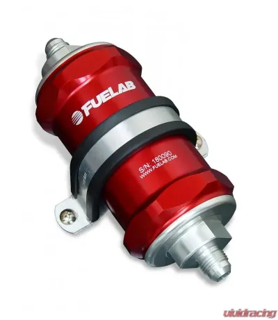 Fuelab In-Line Fuel Filter, 75 micron, Integrated Check Valve - 84821-2