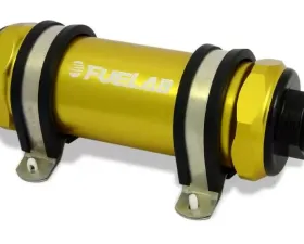 Fuelab In-Line Fuel Filter, Long with Integrated Check Valve