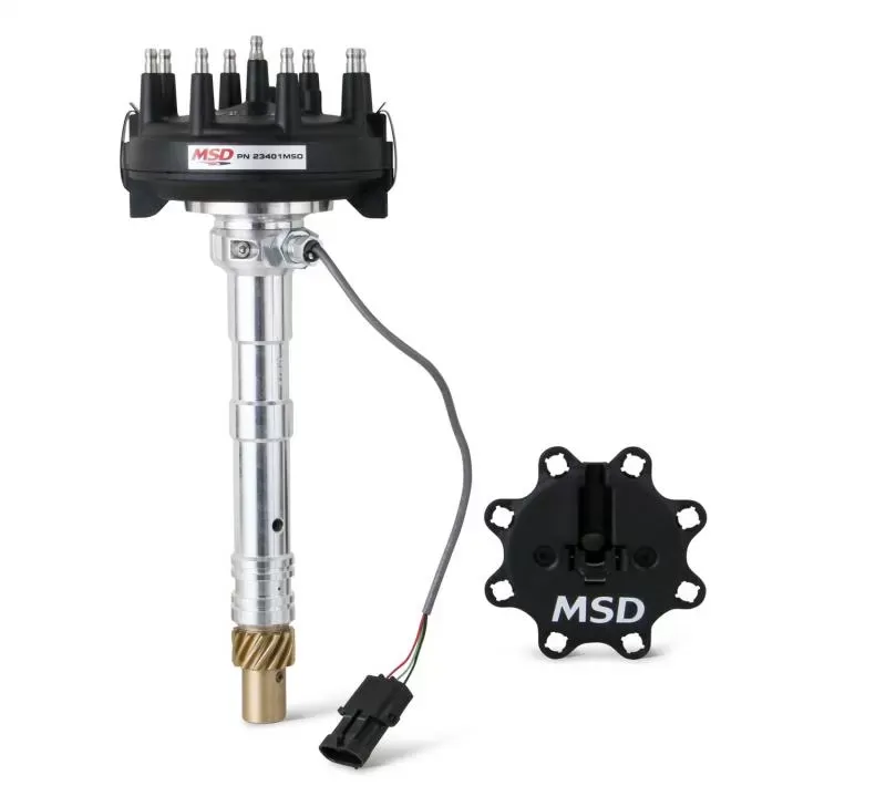 MSD Chevy Crank Trigger Distributor with adjustable Cam Sync Pick-up - 23401MSD