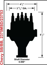 MSD Black Chevy Small / Big Block Dual Sync Distributor                                     - 23753 - Image 6