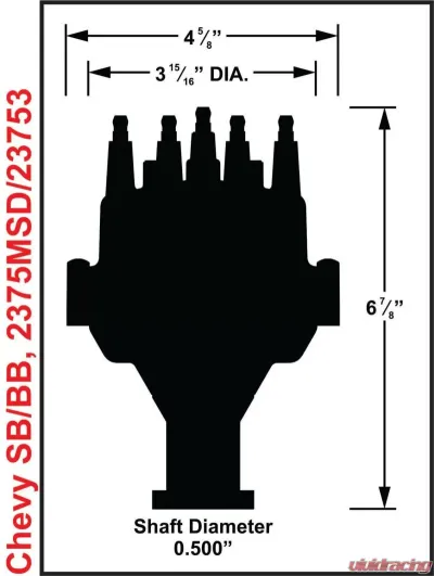 MSD Black Chevy Small / Big Block Dual Sync Distributor - 23753