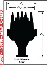 MSD Black, Ford 289, 302 Dual Sync Distributor                                     - 23773 - Image 6