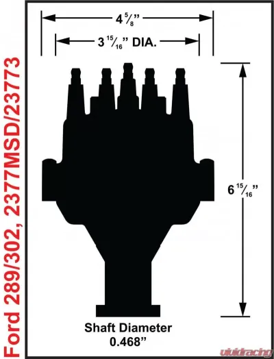 MSD Black, Ford 289, 302 Dual Sync Distributor - 23773