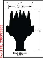 MSD Ford FE Dual Sync Distributor                                     - 2380 - Image 3