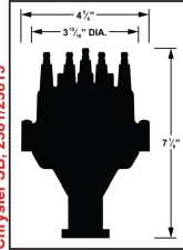 MSD Black, Chrysler 318-360 Dual Sync Distributor                                     - 23813 - Image 2