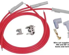 MSD Super Conductor Spark Plug Wire Set 4 Cyl Multi-Angle Plug, Socket/HEI