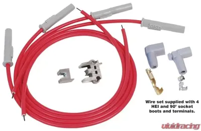 MSD Super Conductor Spark Plug Wire Set 4 Cyl Multi-Angle Plug, Socket/HEI - 31159