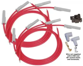 MSD Super Conductor Spark Plug Wire Set, 8 Cyl Multi-Angle Plug, Socket/HEI