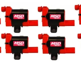 MSD Ignition Coil - GM LS Blaster Series - L-Series Truck Engine - Red - 8-Pack