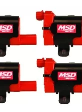 MSD Ignition Coil - GM LS Blaster Series - L-Series Truck Engine - Red - 8-Pack                                     - 82638 - Image 2