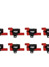 MSD Ignition Coil - GM LS Blaster Series - L-Series Truck Engine - Red - 8-Pack                                     - 82638 - Image 2