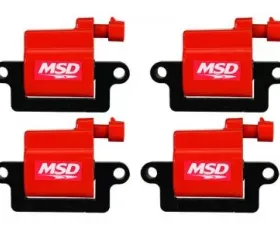 MSD Ignition Coil - GM LS Blaster Series - L-Series Truck Engine - Red - 8-Pack