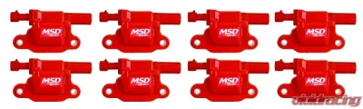 MSD Ignition Coil - GM LS Blaster Series - LS2/LS3/LS4/LS7/LS9 Engines - Red - 8-Pack - 82658
