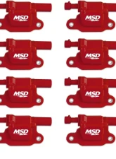 MSD Ignition Coil - GM LS Blaster Series - LS2/LS3/LS4/LS7/LS9 Engines - Red - 8-Pack                                     - 82658 - Image 2