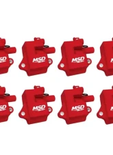 MSD Ignition Coil - Pro Power Series - GM LS1/LS6 Engines - Red - 8-Pack                                     - 82858 - Image 2