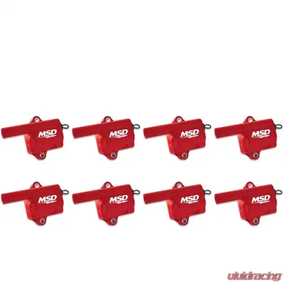 MSD Ignition Coil - Pro Power Series - GM LS Truck Style - Red - 8-Pack - 82868