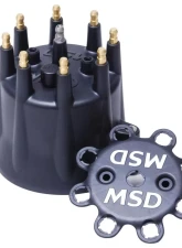 MSD Distributor Cap - V8 - HEI Terminals - Black - Spark Plug Wire Retainer                                     - 84333 - Image 2