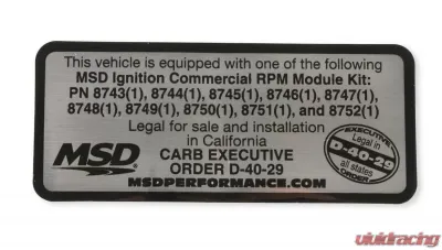 MSD RPM Modules - 5000 Series Kit - Even Increments - Marine - 87456