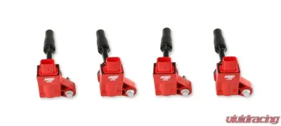 MSD Ignition Coil - Blaster Series - GM 4-Cyl Engines - Red - 4-Pack - 82384