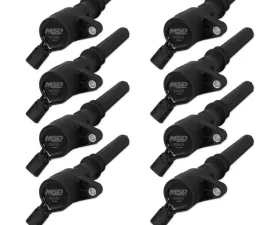 MSD Ignition Coil - Blaster - Ford 2-Valve V8 - Black - 8-pack